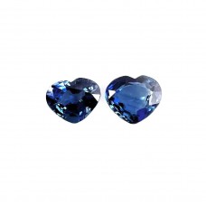 Zaffiro blu naturali cuori da 2.37 ct -2 pz